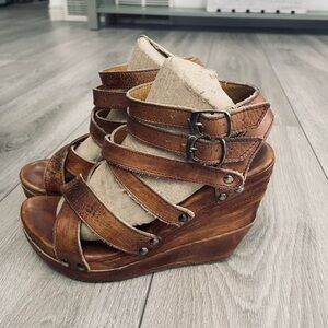 Bed Stu Jualiana Wedge Strappy Sandals 7.5